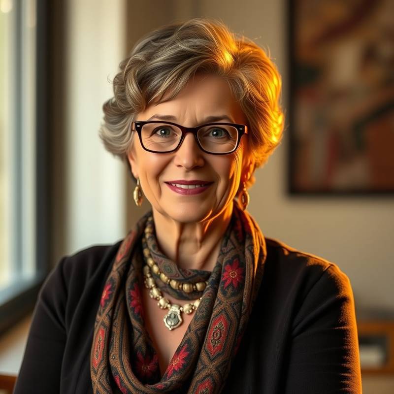 Retrato de Elena Vargas, fundadora y profesora principal